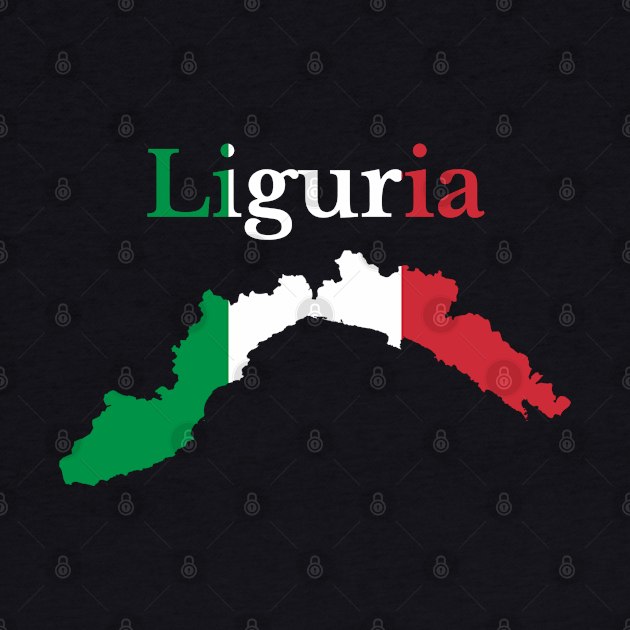 Liguria Map, Italy, Italian Region. by maro_00